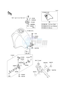 KL 650 A [KLR 650] (A6F-A7F) A7F drawing FUEL TANK