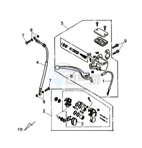 CELLO ALLO 125 drawing BRAKE LEVER / BRAKE CALIPER / BRAKE LINES