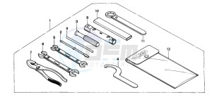 CB250 NIGHTHAWK drawing TOOLS