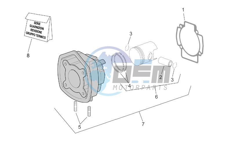 Cylinder with piston