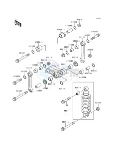 EX 250 F [NINJA 250R] (F6-F9) [NINJA 250R] drawing SUSPENSION_SHOCK ABSORBER