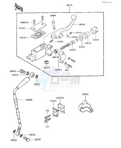 KX 250 D [KX250] (D2) [KX250] drawing FRONT MASTER CYLINDER