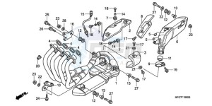 CB600F39 UK - (E / MKH ST) drawing EXHAUST MUFFLER