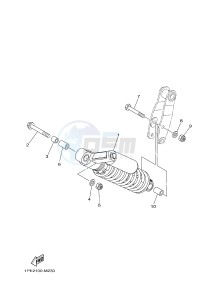 YFM700R YFM700RE RAPTOR 700R (1PE6 1PE7 1PE8) drawing REAR SUSPENSION