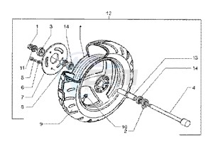 Runner 125 FX 2t drawing Front wheel