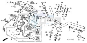 CB1300SA9 F / ABS BCT CMF MME TWO TY2 drawing HANDLE PIPE/TOP BRIDGE