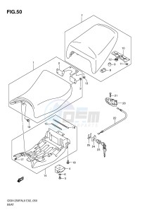 GSX1250FA (E2) drawing SEAT