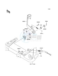 KVF360 KVF360B9F EU drawing Brake Pedal