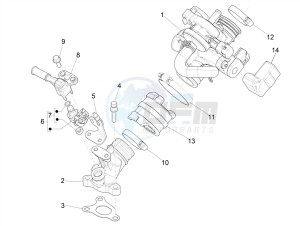 PRIMAVERA 50 4T-3V NOABS E4 (APAC) drawing Throttle body - Injector - Induction joint