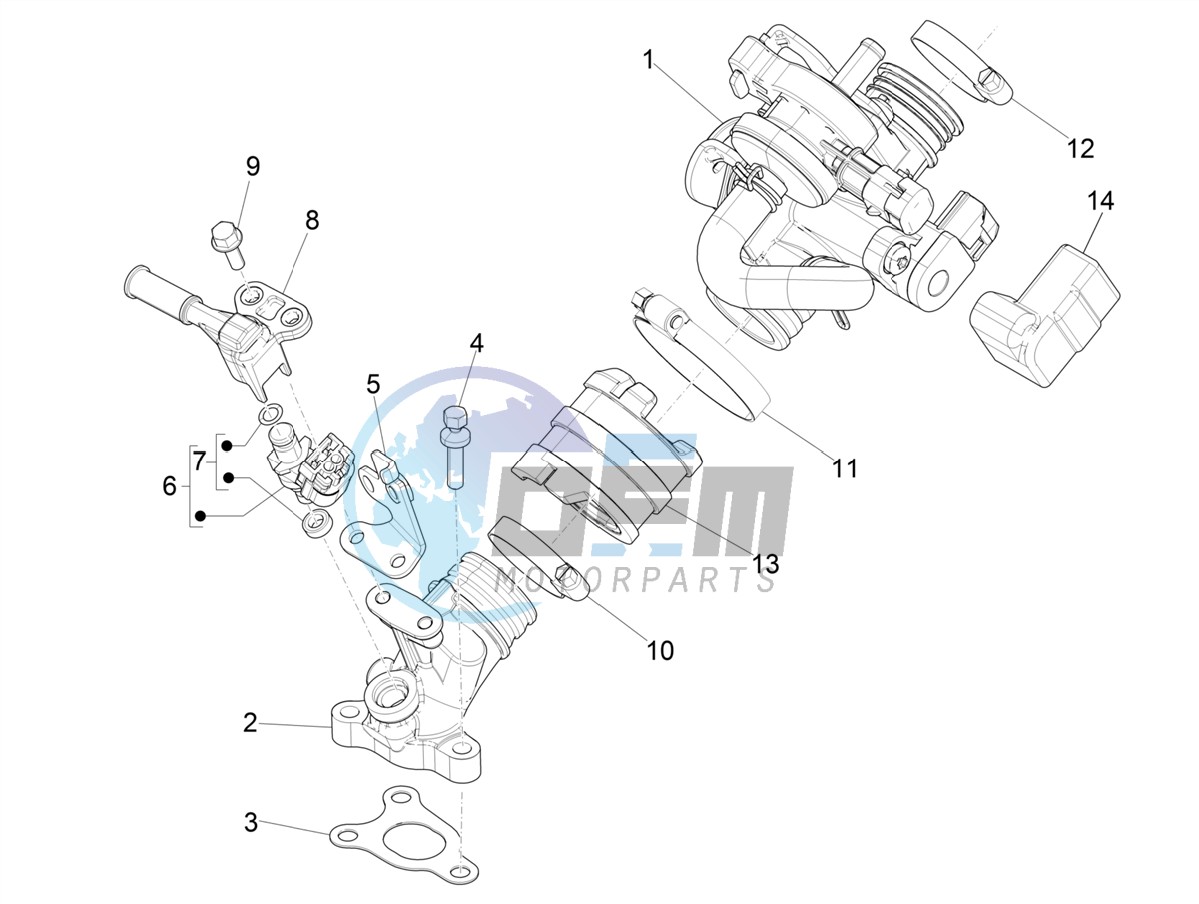 Throttle body - Injector - Induction joint