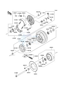 VN800 CLASSIC VN800B6F GB XX (EU ME A(FRICA) drawing Rear Hub