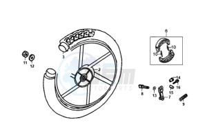 FIDDLE II 125 drawing REAR WHEEL