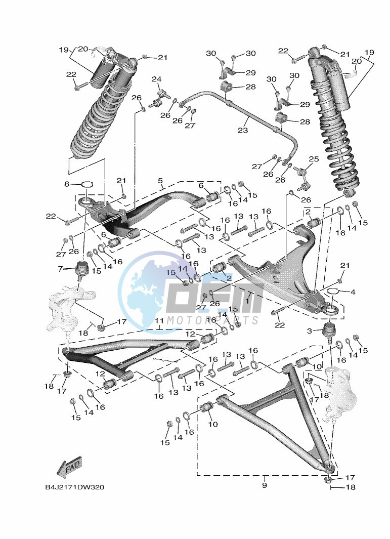 FRONT SUSPENSION & WHEEL