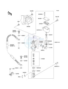 KDX 220 A [KDX220R] (A10-A12) [KDX220R] drawing REAR MASTER CYLINDER