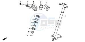 TRX300EX SPORTRAX 300EX drawing STEERING SHAFT