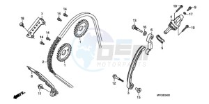 CB600FAA Europe Direct - (ED / ABS) drawing CAM CHAIN/TENSIONER