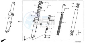 NSA700A9 E / MKH MME drawing FRONT FORK