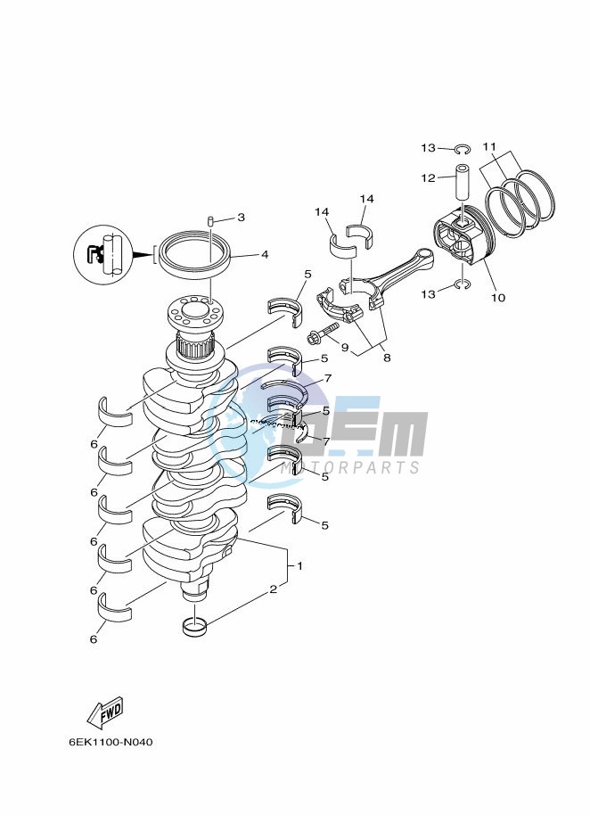 CRANKSHAFT--PISTON