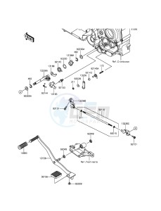 VULCAN_1700_VOYAGER_ABS VN1700BEF GB XX (EU ME A(FRICA) drawing Gear Change Mechanism