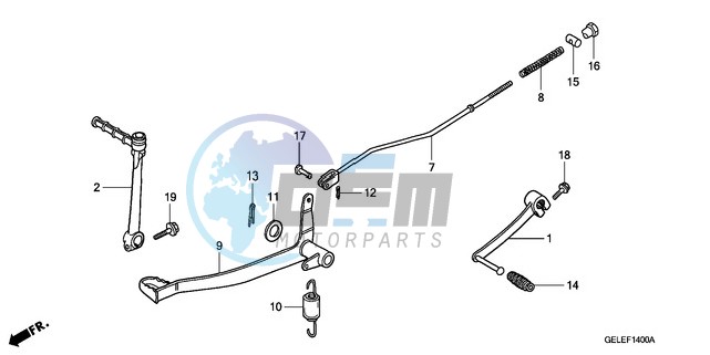 BRAKE PEDAL/KICK STARTER ARM