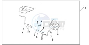 GL1800A Australia - (U) drawing PASSENGER ARMREST