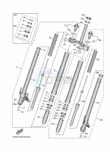 MT-09 SP MTN890D (BAM7) drawing FRONT FORK