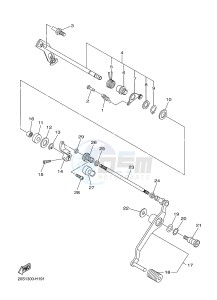 XJ6N 600 XJ6-N (NAKED) (B617 B618) drawing SHIFT SHAFT