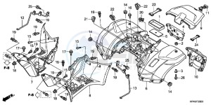 TRX420TMC drawing REAR FENDER