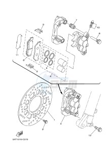 XT250 XT250D SEROW (1YB3) drawing FRONT BRAKE CALIPER