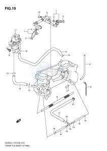 DL650 (E3) V-Strom drawing THROTTLE BODY FITTING (DL650L1 E33)