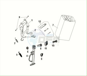 E-FIDDLE (EK4LW1-EU) (M2) drawing MAIN STAND - SIDE STAND - BATTERY ASSY