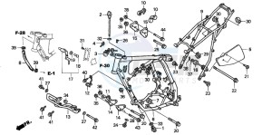 XR400R drawing FRAME BODY