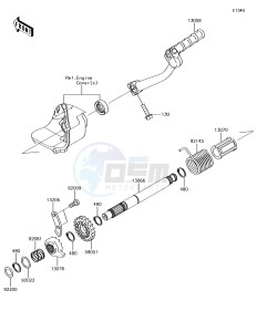 KLX110 KLX110CGF EU drawing Kickstarter Mechanism