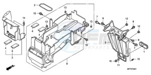 CB1300SA9 UK - (E / ABS BCT MKH MME TWO) drawing REAR FENDER (CB1300A/CB13 00SA)