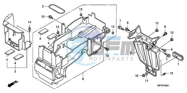 REAR FENDER (CB1300A/CB13 00SA)