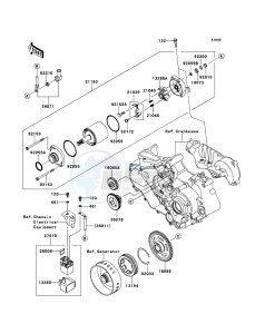 KFX450R KSF450B8F EU drawing Starter Motor