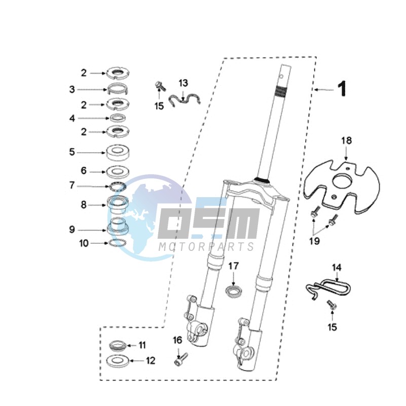 FRONT FORK / STEERINGHEAD