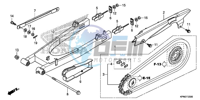 SWINGARM/ CHAIN CASE