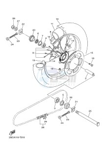 WR450F (2GCC) drawing REAR WHEEL