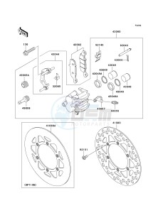 KX 100 A [KX100 MONSTER ENERGY] (A6F - A9FA) D9F drawing FRONT BRAKE