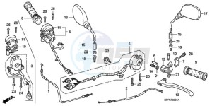 CBR125RWA UK - (E / BLA) drawing HANDLE LEVER/SWITCH/CABLE (CBR125RW7/RW9/RWA)