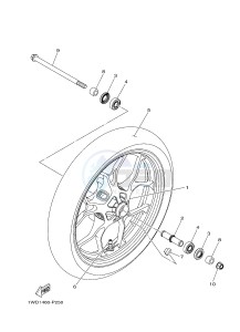 YZF-R25 249 (1WD3) drawing FRONT WHEEL