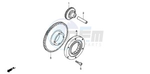 CBR600F2 drawing STARTING CLUTCH