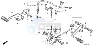 CBF1000A9 UK - (E / ABS MKH) drawing PEDAL