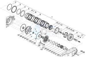 Beverly 350 4t 4v ie e3 Sport Touring drawing Driven pulley