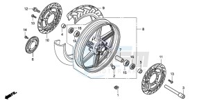 CBF1000S drawing FRONT WHEEL