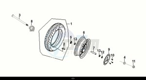 FIDDLE IV 50 (XG05W1-NL) (E5) (M1-M3) drawing FRONT WHEEL