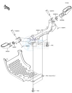 KLX110 KLX110CFF EU drawing Footrests