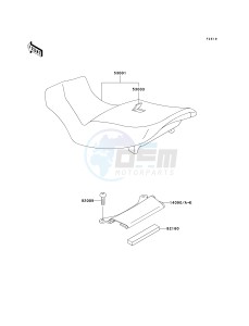 ZX 1100 D [NINJA ZX-11] (D1-D3) [NINJA ZX-11] drawing SEAT