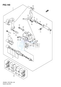 AN400 (E3-E28) Burgman drawing REAR CALIPER (AN400L1 E33)